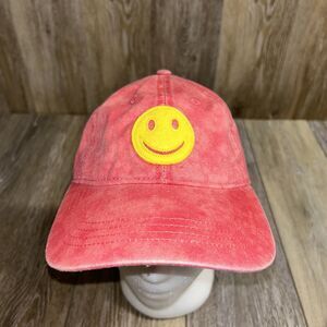 Smiley Face Baseball Hat Cap Snapback Pink Tie Dye Yellow Home Free